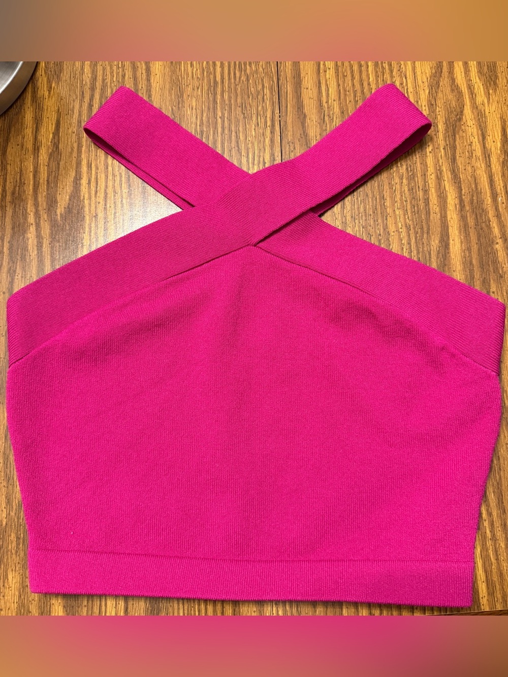 Babaton Aritzia Sculpt Knit Criss Cross Cropped Tank in Granita